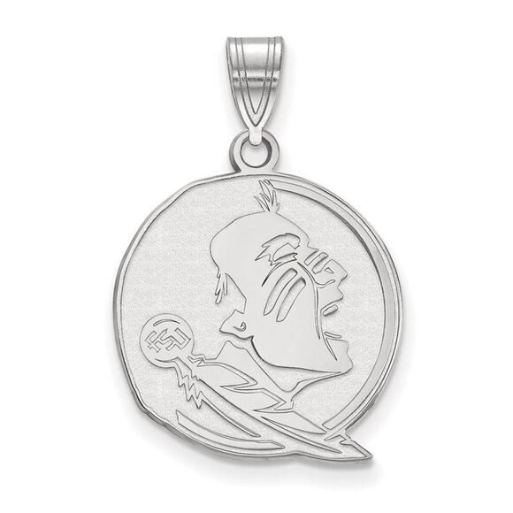 14K White Gold Florida State Large Mascot Pendant